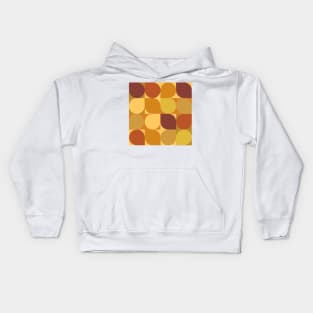 Midcentury Seasons Pattern Autumn Kids Hoodie